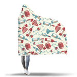Cozy Wine Themed Hooded Blanket 1