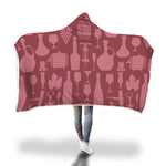 Cozy Wine Themed Hooded Blanket 4