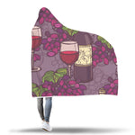 Cozy Wine Themed Hooded Blanket 5