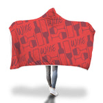 Cozy Wine Themed Hooded Blanket 6