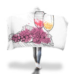 Cozy Wine Themed Hooded Blanket 9
